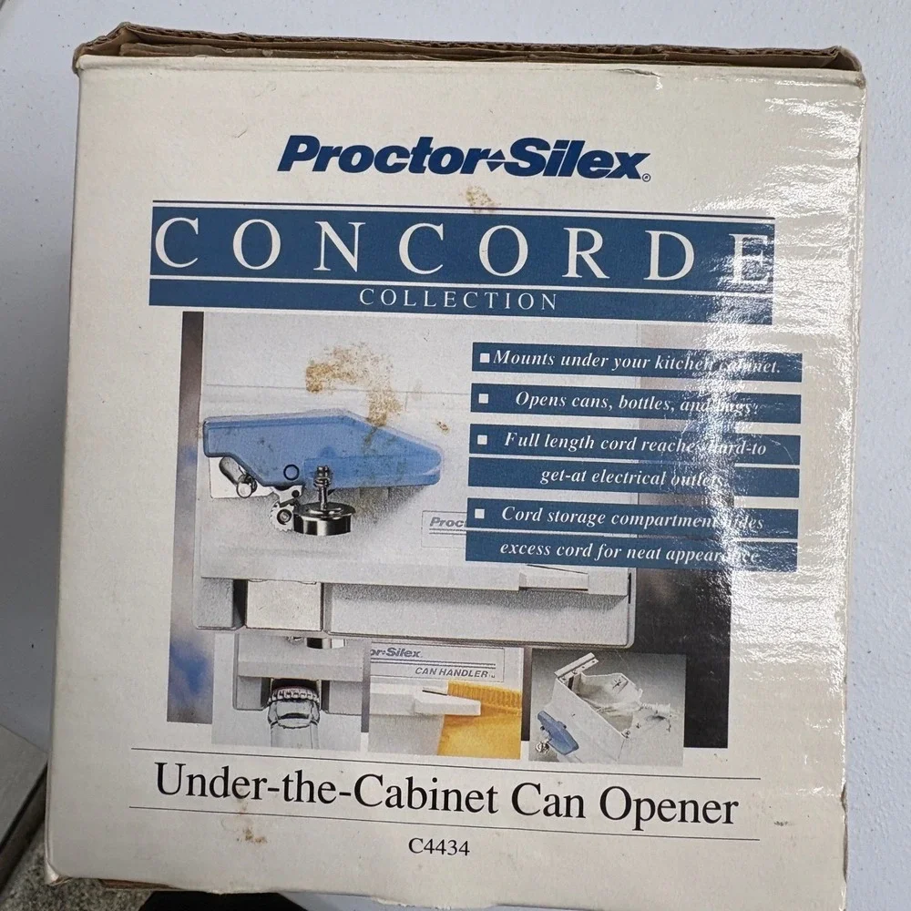 Proctor Silex Concorde Collection Under the Cabinet Can Opener‎ C4434 electric